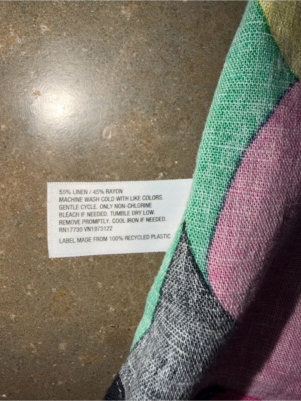 A New Day NWT Linen Blend Abstract Mini Dress Multicolor XS Adjustable - Picture 6 of 9